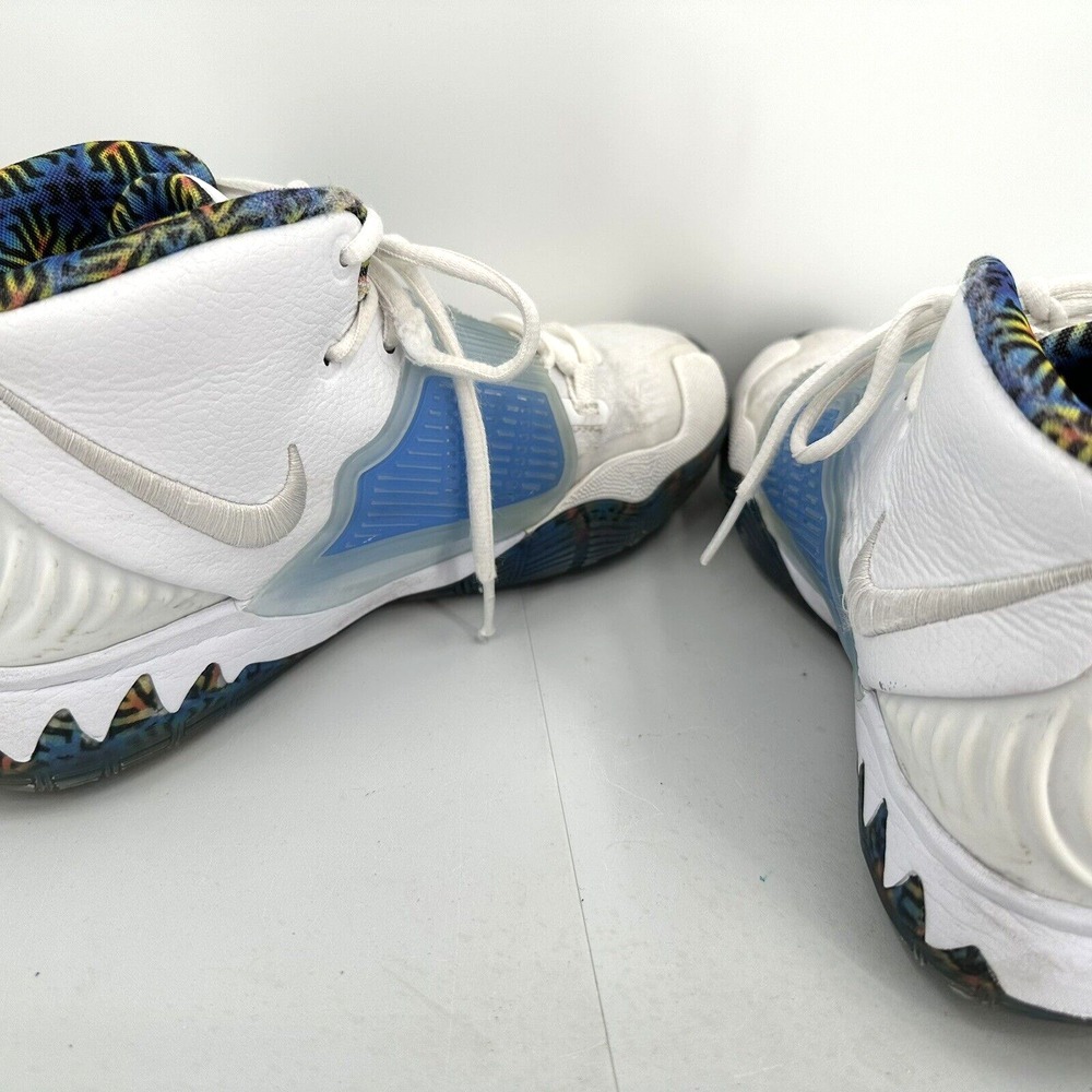 NIKE KYRIE‎ 6 WHITE SAPPHIRE LASER CRIMSON Youth Boy Size 6 Kyrie Irving - Picture 9 of 11
